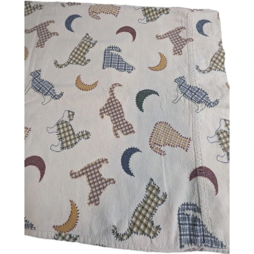 Charter Club 100% Cotton Pillowcases Set of 2 Standard/Queen Cat Moon Print